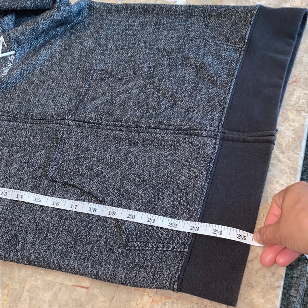 Next Level Apparel Gray Zip Up Sweater with Ribbed Cuffs - Picture 8 of 8